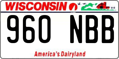 WI license plate 960NBB