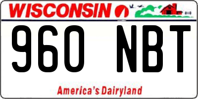 WI license plate 960NBT