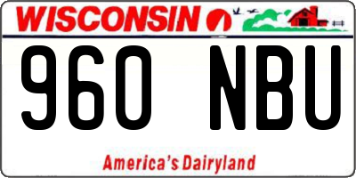 WI license plate 960NBU