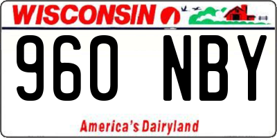 WI license plate 960NBY