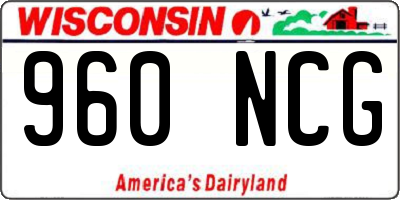 WI license plate 960NCG