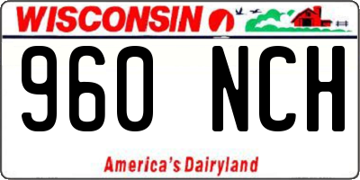 WI license plate 960NCH