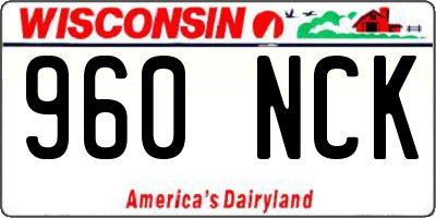 WI license plate 960NCK