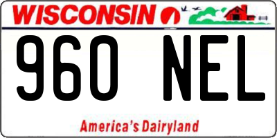 WI license plate 960NEL