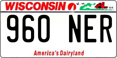 WI license plate 960NER