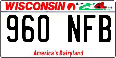 WI license plate 960NFB