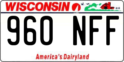 WI license plate 960NFF