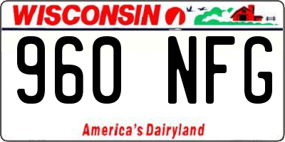 WI license plate 960NFG