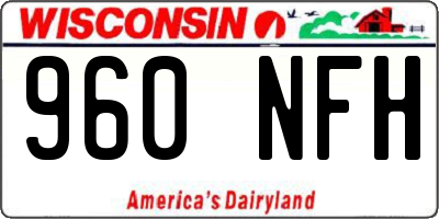 WI license plate 960NFH