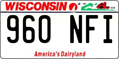 WI license plate 960NFI