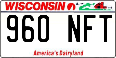 WI license plate 960NFT