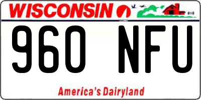 WI license plate 960NFU
