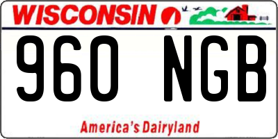 WI license plate 960NGB
