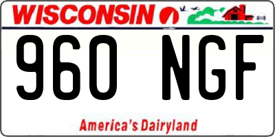 WI license plate 960NGF