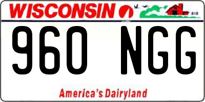 WI license plate 960NGG