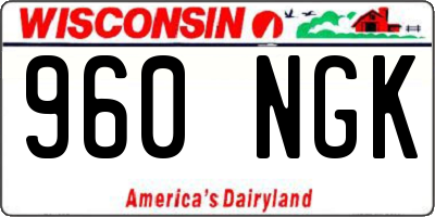 WI license plate 960NGK