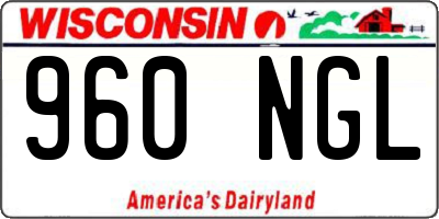 WI license plate 960NGL
