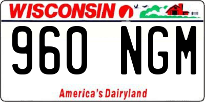 WI license plate 960NGM