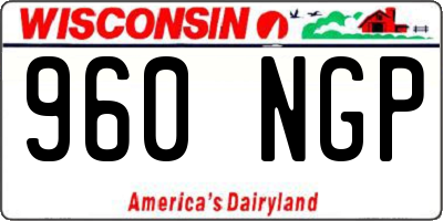 WI license plate 960NGP