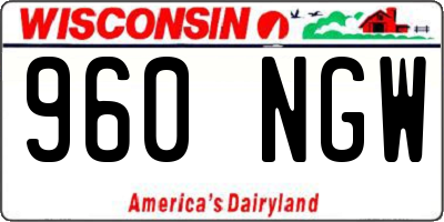 WI license plate 960NGW