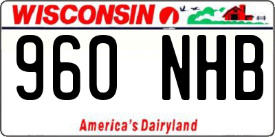 WI license plate 960NHB
