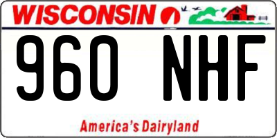 WI license plate 960NHF