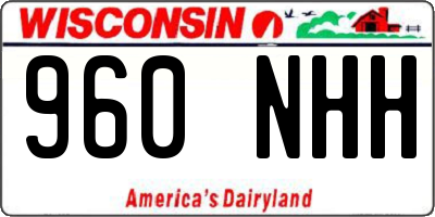 WI license plate 960NHH