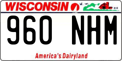 WI license plate 960NHM