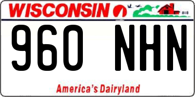 WI license plate 960NHN