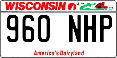 WI license plate 960NHP