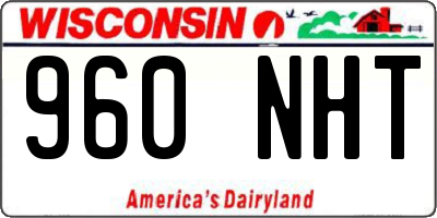 WI license plate 960NHT