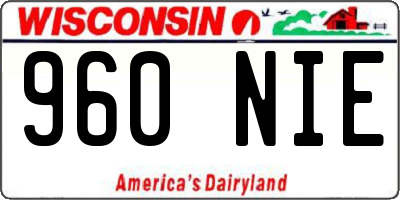 WI license plate 960NIE