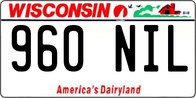 WI license plate 960NIL