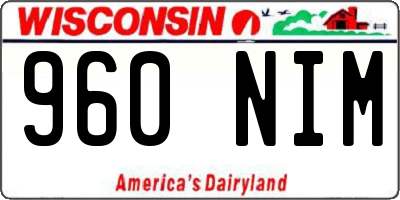 WI license plate 960NIM