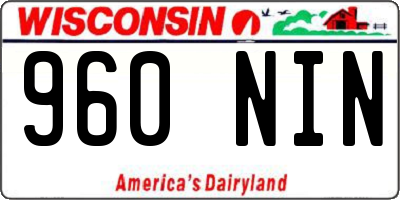 WI license plate 960NIN