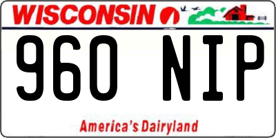 WI license plate 960NIP
