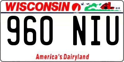 WI license plate 960NIU
