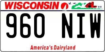 WI license plate 960NIW