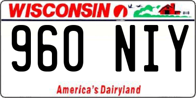 WI license plate 960NIY