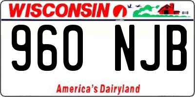 WI license plate 960NJB