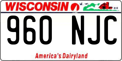 WI license plate 960NJC