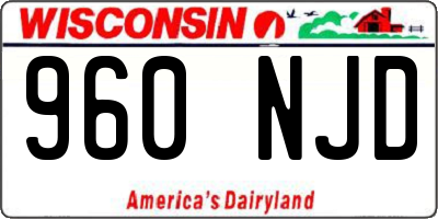 WI license plate 960NJD
