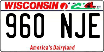 WI license plate 960NJE
