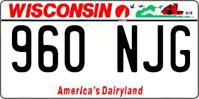 WI license plate 960NJG
