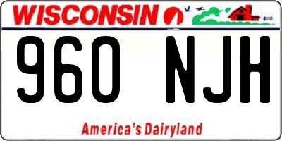 WI license plate 960NJH