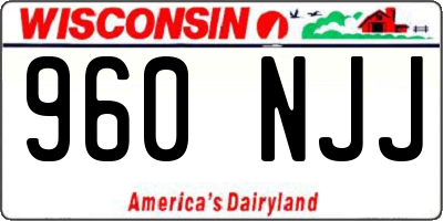 WI license plate 960NJJ