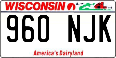 WI license plate 960NJK