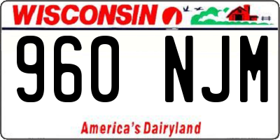 WI license plate 960NJM