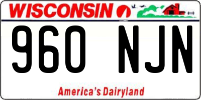 WI license plate 960NJN
