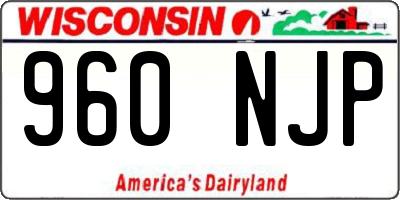 WI license plate 960NJP